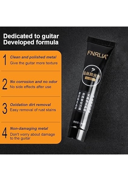 Fret Parlatma Macunu 30 ml Lehçe ve Temizleyici Macun Elektro Gitar Pikap Köprüsü Çok Amaçlı Metal Tamir ve Bakım Araçları modelleri