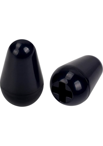 Guitars 5 Yollu Geçiş Anahtarı Ucu Imperial 4,9 mm (3/16 Inç) Pikap Seçici Anahtar Kapakları Abd Fender Stratocaster Strat Telecaster Tele 2'li Paket Jt/dwqm-04 Siyah