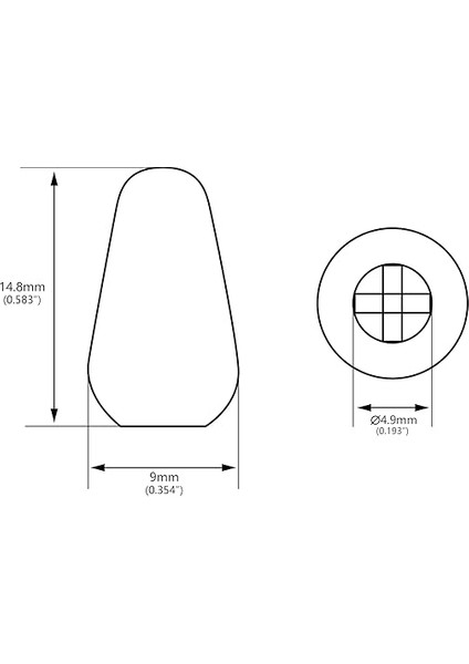 Guitars 5 Yollu Geçiş Anahtarı Ucu Imperial 4,9 mm (3/16 Inç) Pikap Seçici Anahtar Kapakları Abd Fender Stratocaster Strat Telecaster Tele 2'li Paket Jt/dwqm-04 Siyah fiyatları