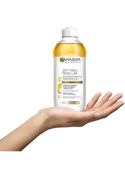 Skin Naturals 2'li Çift Fazlı Micellar Kusursuz Makyaj Temizleme Suyu (400 Ml) Bardak Hediyeli fiyatları
