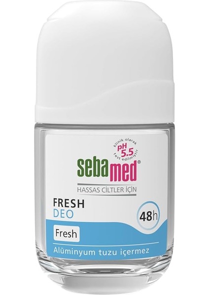 Ter Kokusu Önleyici 48 Saat Etkili Hassas Ciltler Için Kadın Erkek Roll-On Deodorant Fresh 50ML