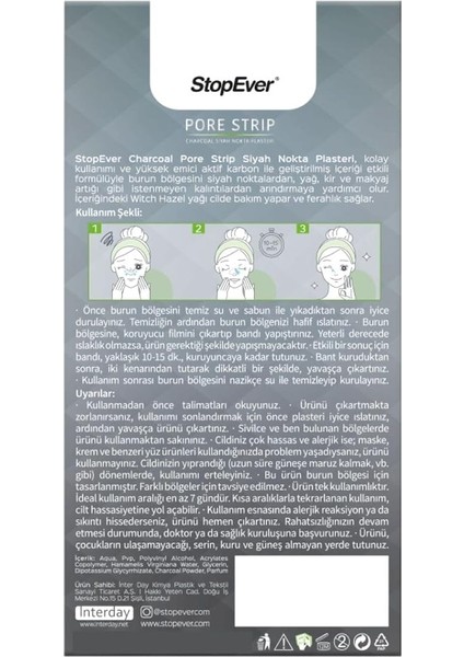 Pore Strip Siyah Nokta Bandı – 2'li Paket (Charcoal + Tea Tree) | Siyah Nokta Karşıtı | Gözenek Temizleyici | Aktif Karbon &amp; Çay Ağacı Özlü | 12 Adet modelleri