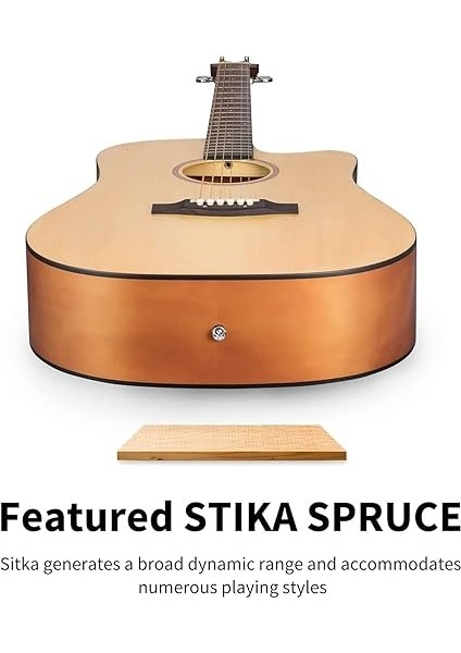 DAD-140C Dreadnought Akustik Gitar Paketi (Natural) indirimleri