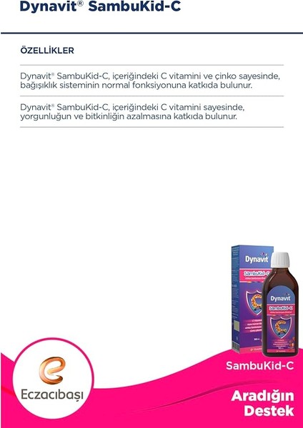 Sambukid-C Şurup 150 ml modelleri
