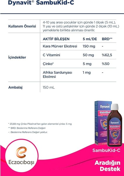 Sambukid-C Şurup 150 ml fırsatları