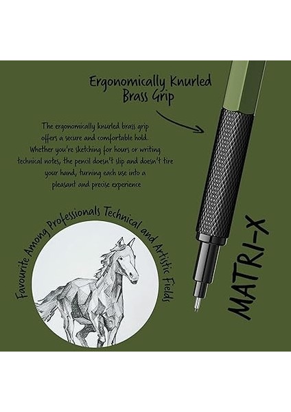 Office Matri-X Versatil 0.5 mm Kalem, Silgili, Yeşil modelleri