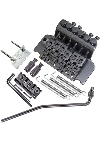 6 Dize Çift Rulo Tailpiece Eyer Tremolo Köprü Sistemi Elektro Gitar Değiştirme Için