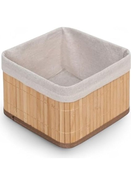 Bambu Çok Amaçlı Saklama Kutusu Düzenleyici Kare Organizer, Dekoratif Bambu Düzenleyici Naturel (20X20X13CM) fiyatları