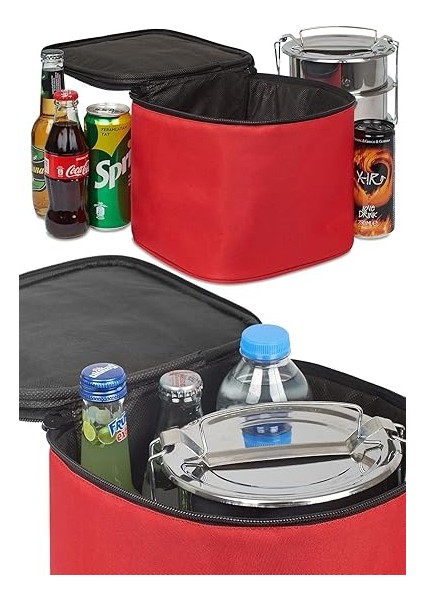 Sıcak Soğuk Tutucu Yemek Taşıma ve Beslenme Çantası Kırmızı indirimleri