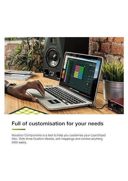 Launchpad Mini Mk3, Taşınabilir Mıdı 64-Pad, Ableton Live ve Logic Pro Performansları Için USB Izgara Denetleyicisi, Siyah fırsatları