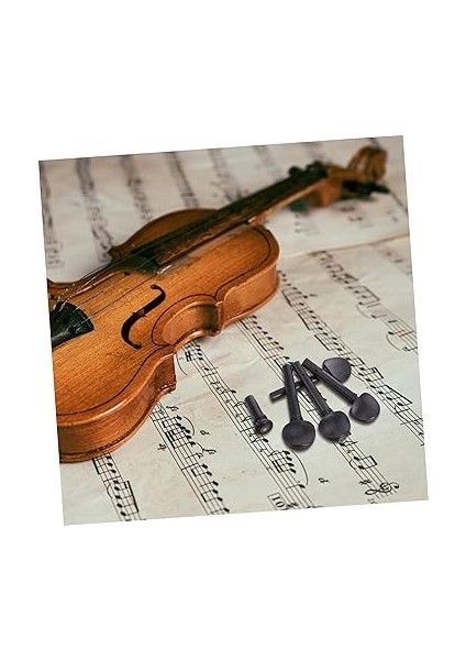 1 Set Abanoz Keman Akort Burguları ve 4/4 Tam Boy Kemanlar Için Uç Pim Seti Gelişmiş Için Yedek Müzik Aleti Aksesuarları modelleri