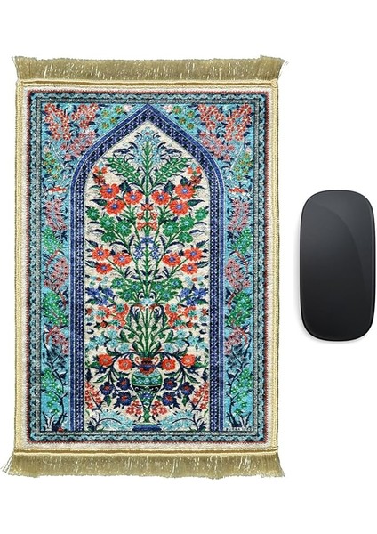 Ipeq Beyaz Dekoratif Küçük Halı Mousepad