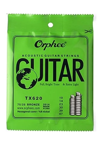 TX620 Akustik Gitar Teli 10-47 Takım Tel