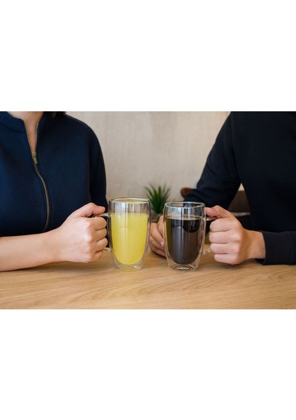 450 ml Çift Cidarlı Bardak-Çift Cidarlı Şeffaf Konfor/ 2 Adet fiyatları