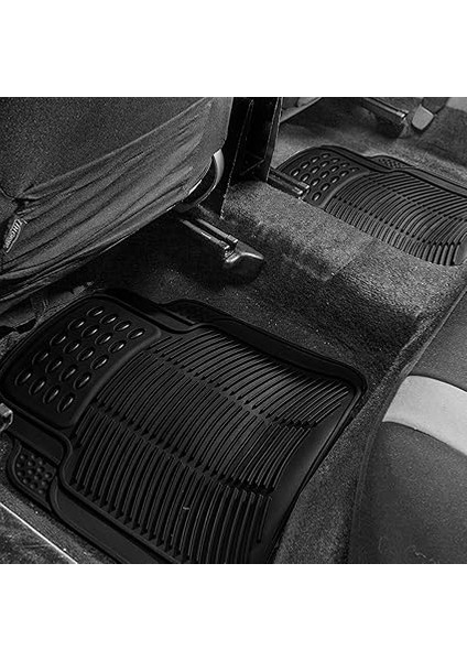 Paspasları Siyah Evrensel Uyumlu Ağır Hizmet Kauçuk Tüm Hava Şartlarına Karşı Koruma Için Çoğu Araba, Suv ve Kamyona Uyar, 4 Parça (Tam Set Kesilebilir) Fh Grup F11305BLACK modelleri