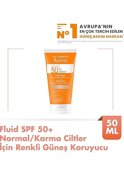 Fluide Spf 50+ Normal ve Karma Için Renkli Güneş Koruyucu Krem (50 Ml) fiyatları