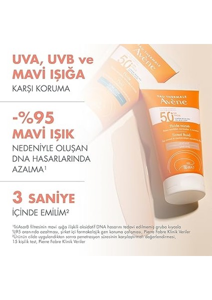 Fluide Spf 50+ Normal ve Karma Için Renkli Güneş Koruyucu Krem (50 Ml) modelleri