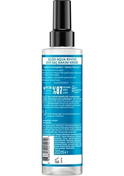Aqua Revive Nemlendirici Sıvı Saç Bakım Kremi 200 ml modelleri