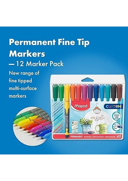 512511 Permanent Marker, Ince Uclu, Askili Paket 12'li fiyatları