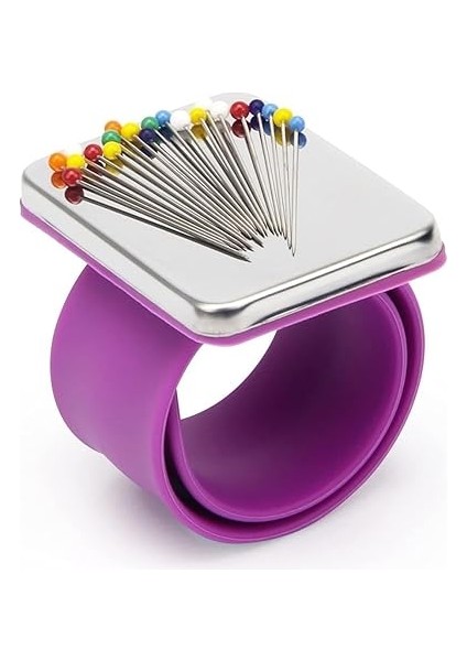 Renk Terzi Iğnedenliği Mıknatıslı Bileklikli Kare Iğnelik ve 250 Iğne fiyatları