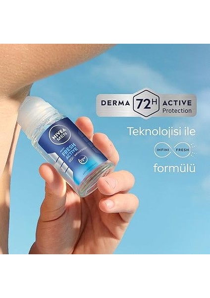 Men Erkek Sprey Deodorant Deep Beat 150ML ve Mini Roll-On Fresh Active 25ML Set, Ter Karşıtı Koruma indirimleri