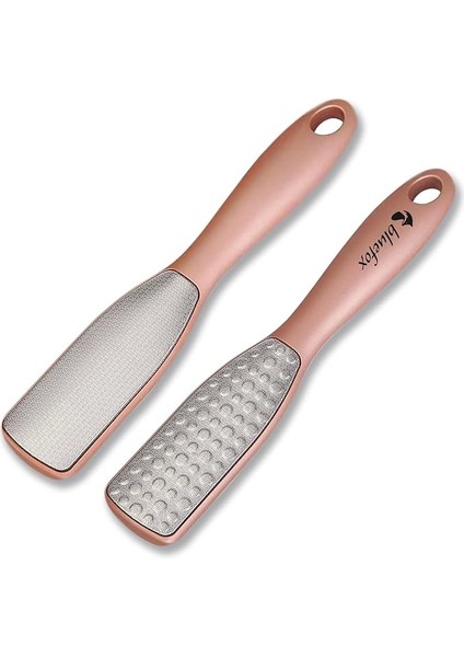 Çift Taraflı Ayak Törpüsü – Paslanmaz Çelik Nasır ve Topuk Çatlağı Törpüsü, Ergonomik Saplı, Islak/kuru Kullanıma Uygun, Ev Tipi Pedikür Ayak Ovucu