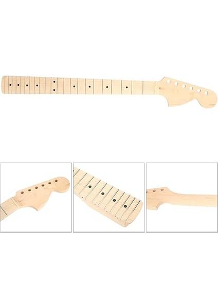 22 Fret Akçaağaç Gitar Boyun Klavye St Elect Gitar Yedek - Sağ Elle, Ayarlanabilir Kafes Çubuk, Siyah Nokta Konum Işaretleri indirimleri
