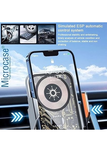 Araç Içi Manyetik Sensörlü Wireless Kablosuz Şarj Özellikli Telefon Tutucu - AL4107 indirimleri
