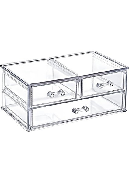 3 Çekmeceli Makyaj Malzemesi Düzenleyici Makyaj Organizeri, Akrilik Çekmeceli Makyaj Organizeri, 15CMX24CMX10CM fiyatları