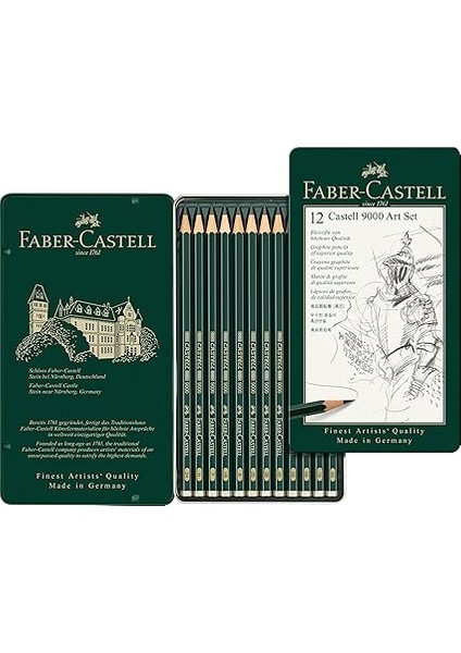 9000 Dereceli Kurşun Kalem Seti, 12’li (8b, 6b, 4b, 2b, B, Hb, F, H, 2h, 3h, 4h, 5h), Naturel Siyah, Teknik Çizim ve Eskiz Için, Dayanıklı Uç, Sanat ve Grafik Çalışmaları fiyatları