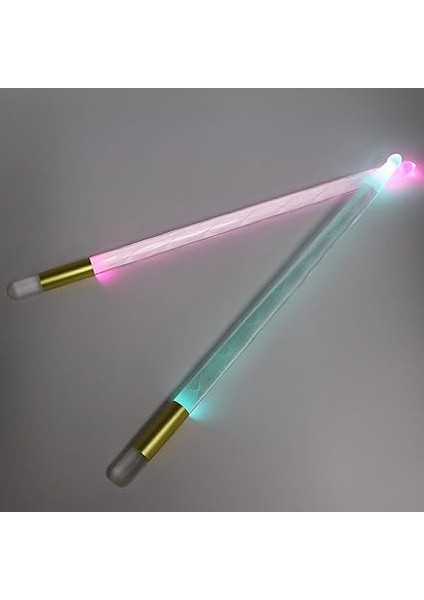 2 Adet Baget, LED Işıklı Baget Hareket Bagetleri Büyük Ölçekli Gece Etkinlikleri Için Parlayan LED Bagetler Gece 5A fırsatları