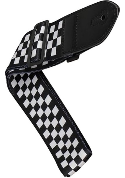 SR-11WB Gitar Omuz Askısı, Siyah-Beyaz Renk Kare Desenli Uzunluk 90-143 cm modelleri
