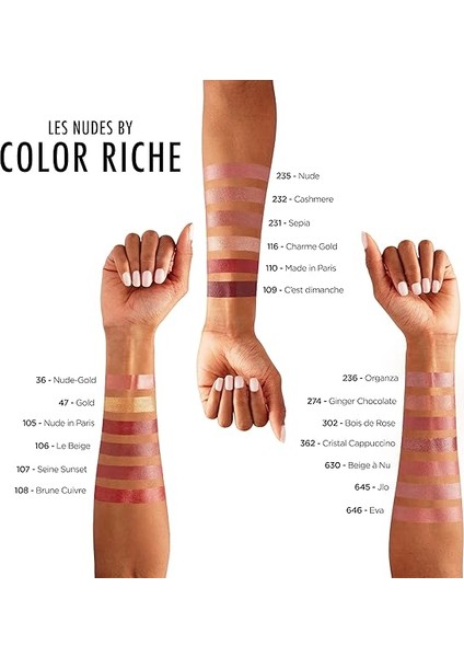 Parıs Color Riche Saten Bitişli Ruj - 110 Made In Paris Nude modelleri