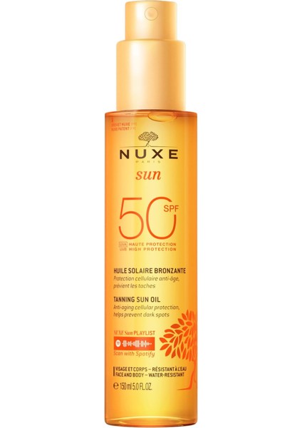 Sun Bronzlaştırıcı Yüz ve Vücut Yağı SPF50 150 ml