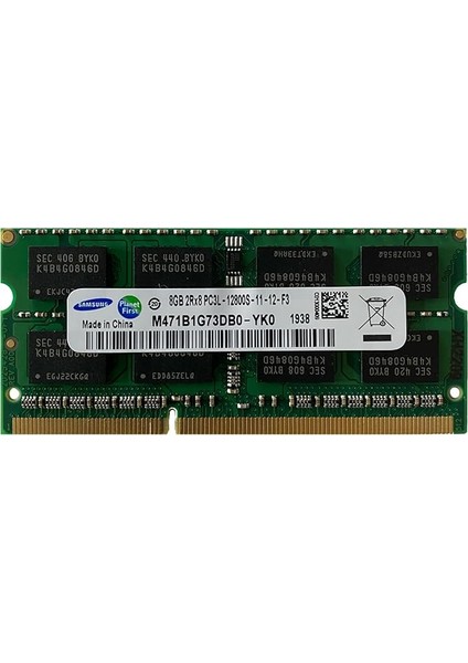 8gb PC3L-12800S Ddr3 1600 Mhz 1,35 V Sodımm Ram Laptop Bellek Bellek