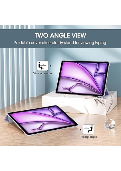 iPad Air 13 Inç M3/m2 2025/2024 Kılıf (Model: A3268 A3269 A2898 A2899 A2900), iPad Air 13 Inç 2025 Araba Uyandırma/uyku-Mor indirimleri