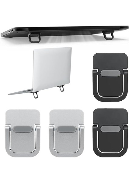 4 Adet Taşınabilir Klavye Yükseltici, Kendinden Yapışkanlı Mini Dizüstü Bilgisayar Standı, Görünmez Bilgisayar Klavye Standı, Çalışma Masası Için, Katlanabilir Dizüstü Bilgisayar Ayakları