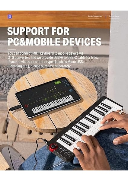 N-25 Portable Mıdı Klavye indirimleri