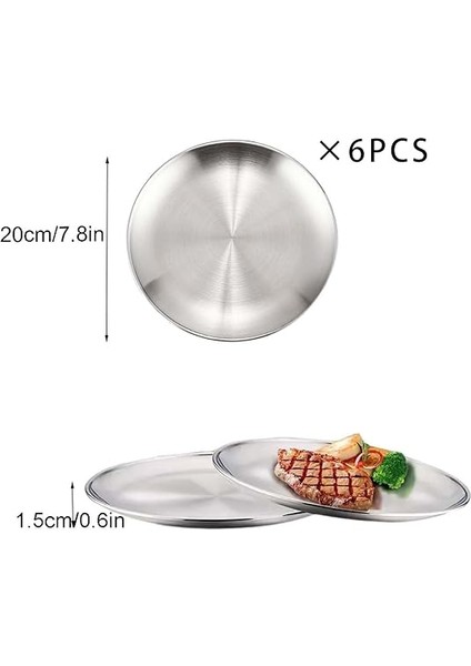 20 cm Paslanmaz Çelik Yuvarlak Yemek Takımı, Paslanmaz Çelik Kamp Tabağı, 20 cm Paslanmaz Çelik Yuvarlak Yemek Tabağı, Metal Yemek Tabağı, Paslanmaz Çelik Kamp Tabağı Seti, Kamp, Piknik fiyatları