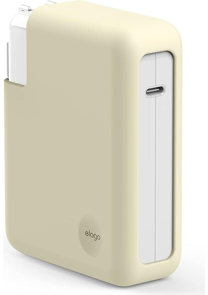 MacBook Şarj Cihazı Kılıfı MacBook 140W Usb-C Güç Adaptörü, MacBook Pro 16" M4 [A3403] / [A3186] - 2024, M3 [A2991] / M2 [A2780] - 2023, M1 [A2485] - 2021 (Klasik Beyaz)