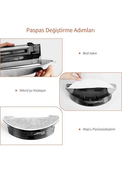 D5S Pro Aksesuar Kiti, 11 Parça (4 Yan Fırça + 4 Hepa Filtre + 2 Mikrofiber Paspas Bezi + 1 Rulo Fırça) fırsatları