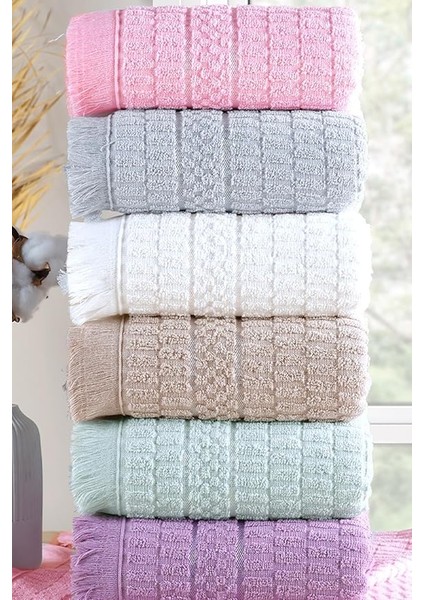 Tekstil Aysu | 6'lı 50X90 cm El&amp;yüz Havlu Seti Pembe modelleri