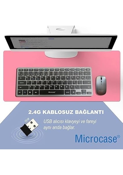2in1 Kablosuz ve Bluetooth Türkçe Klavye Mouse Set Şarjlı - AL4285 indirimleri
