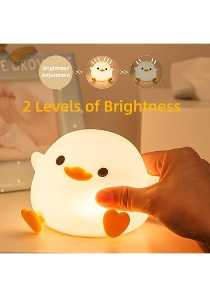 Dodo Duck Gece Lambası - Kısılabilir, Şarj Edilebilir, Zamanlayıcılı Çocuk Yatak Odası Lambası, Kawaii Silikon Dokunuş, Bebek Duş Hediyeleri Için Mükemmel indirimleri