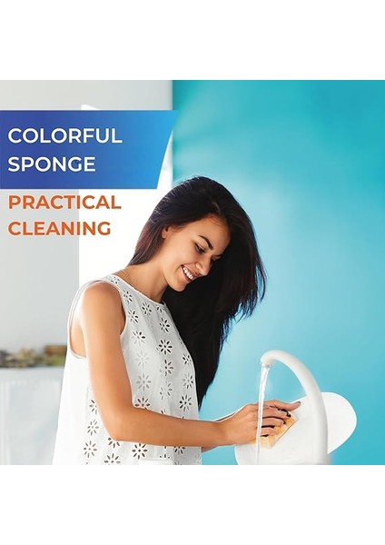 Rengarenk Bulaşık Süngeri 10'lu Mega Ekonomik Paket, Çok Amaçlı Yüzey Süngeri indirimleri