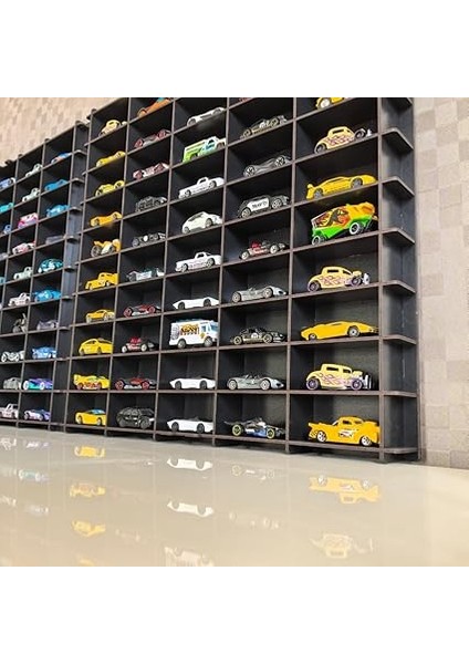 Ölçek Oyuncak Hobi Koleksiyon 100 Araçlık Set Model Oyuncak Araba Rafı-Siyah fiyatları