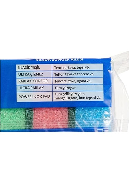 Ekonomik Bulaşık Süngeri, 5'li Ekonomik Paket, Rainbow modelleri