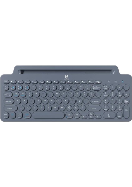 BT-K99 Bluetooth &amp; Wireless Kablosuz Klavye Standlı Gri Telefon Pc Tablet Tv Laptop Mac Uyumlu fiyatları