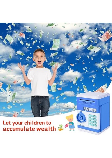 Elektronik Kumbara Para Kasası Parola Para Kasası 3 4 5 6+, Mini Atm Bankası Güvenli Para Nakit Bankaları Para Tasarrufu Kutusu, Doğum Günü Şükran Günü Için Harika Erkek Kız Hediyesi (Mavi) indirimleri