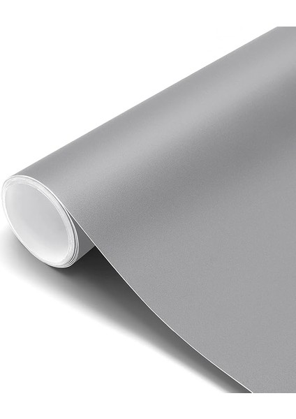 Kendinden Yapışkanlı Folyo, Açık Gri, Mat, Yapışkan Folyo, Pvc Folyo, Kalınlaştırılmış Mutfak Dolabı, Çıkartma, Mobilya, Mutfak, Komodin, Dolap Için, Su Geçirmez, Vinil, Dekoratif Folyo, Mobilya